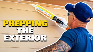 Painting a house ALONE Caulking The Exterior [upl. by Woll]