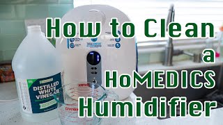 How To Clean HoMedics Warm amp Cool Mist Ultrasonic Humidifier  How to reset Clean alert light [upl. by Mas]