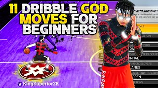 NBA 2K22 THE 11 BASIC DRIBBLE MOVES THAT WILL TURN YOU INTO A DRIBBLE GOD BEGINNER DRIBBLE TUTORIAL [upl. by Kyd]