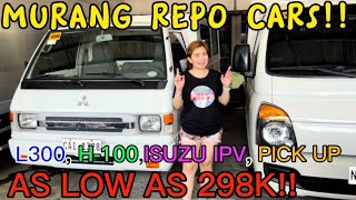 MURA REPO CAR PRICES  CHEAPEST REPOSSESSED CARS  L300 H100 PICK UPSUVTOYOTAFortunerhilux [upl. by Eleazar549]