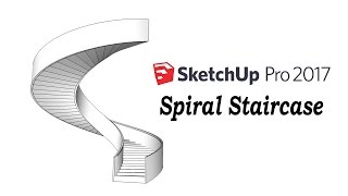 Sketchup Tutorial  How To Make A Spiral Staircase [upl. by Aidul460]