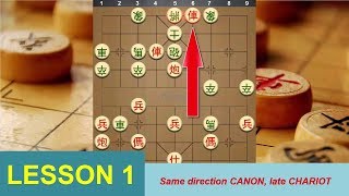 Chinese Chess Strategy for Beginner  LESSON 1 Same direction CANON late CHARIOT [upl. by Javier486]