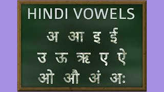 Hindi Vowels Pronunciation  Learn Hindi Alphabets [upl. by Inalawi]