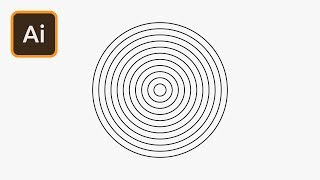 Concentric Circles in Illustrator  2 Minute Tutorial [upl. by Materi864]