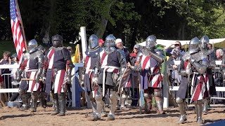 Medieval Knights Team USA v England 16v16 at Scone Palace Scotland for IMCF 2018 World Championship [upl. by Wickner]