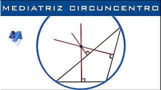 Mediatriz de un triangulo  Circuncentro [upl. by Asillim]