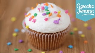 The Perfect Vanilla Cupcake Recipe  Cupcake Jemma [upl. by Neelasor907]