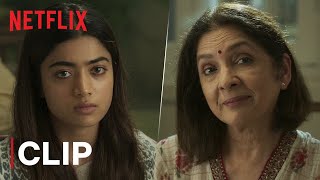 Neena Gupta Amitabh Bachchan and Rashmika Have A Chat  Goodbye  Netflix India [upl. by Arlen]