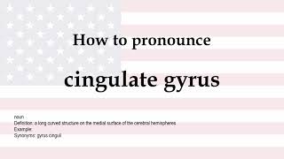 How to pronounce cingulate gyrus  meaning [upl. by Gwendolen]