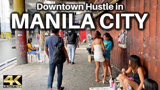 Real Walking Experience in DOWNTOWN MANILA Philippines 4K [upl. by Hgielrahc240]