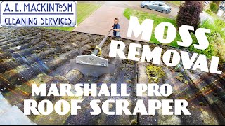 Moss Removal From Roof Tiles Using Marshall Pro Scraper [upl. by Dawn832]