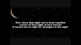 Frank Sinatra Strangers in the night Lyrics [upl. by Retswerb]