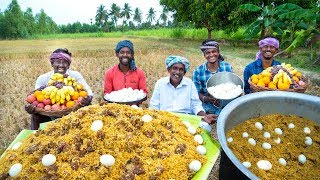 BIRYANI  MUTTON BIRYANI with Eggs  Traditional Biryani Recipe cooking in Village  Village Cooking [upl. by Nuy]