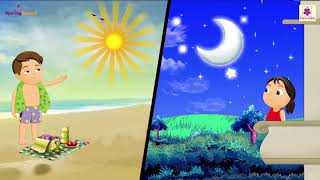 Day And Night  Rhyme For Kids  Junior KG Rhymes  Periwinkle [upl. by Yvor]