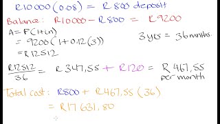 Grade 10 Math Hire purchase agreements practice  Finance amp Growth [upl. by Brenton925]