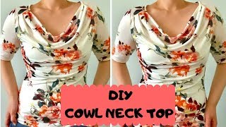 How to make a cowl neck top  Easy method  Beginners [upl. by Cassandre784]