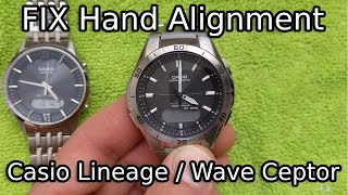 FIX Hand Alignment  Casio Wave Ceptor amp Lineage  5161 Movement [upl. by Stalker]