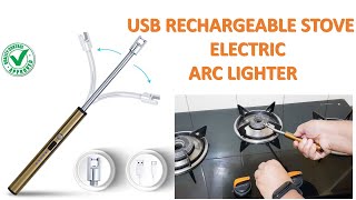 Review  Electric Arc Rechargeable Stove Lighter [upl. by Anitahs730]