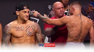 Angry Conor McGregor separated from Dustin Poirier at UFC 264 weighin [upl. by Orella253]