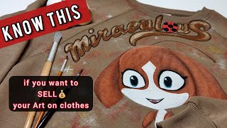 7 TIPS for Painting on Clothes  3D fabric paint process demonstration [upl. by Nerad321]