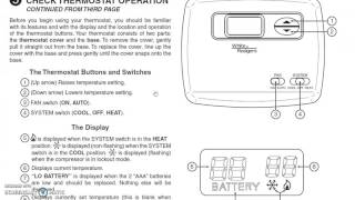 White Rodgers Thermostat Manual [upl. by Yerfej]