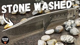 How To Stone Wash A Knife  Full Guide  Knife Making Tips [upl. by Brouwer978]