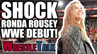 SHOCK Ronda Rousey WWE DEBUT  WWE Royal Rumble 2018 Review [upl. by Orpah672]