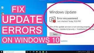 How To Fix All Windows 10 Update Errors  Fix Error Encountered [upl. by Lauhsoj]