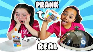 REAL VS PRANK SLIME CHALLENGE [upl. by Ibbetson446]