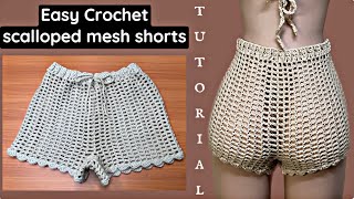 Crochet mesh shorts tutorial [upl. by Leonor919]