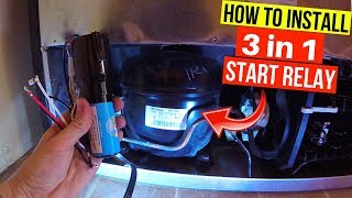 Fix Refrigerator Installing Universal Relay 3 in 1 Starter on Compressor Jonny DIY [upl. by Bakeman]