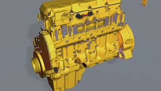 ENGINE ASSEMBLY ANIMATION WITH PART NAMES LABELLED [upl. by Henley75]