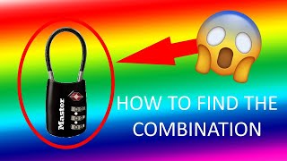 How to Find the Combination to a Master Combination Lock [upl. by Abita414]