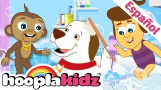 La canción del baño  Bath song  Canción infantil  HooplaKidz en Español [upl. by Suiratnauq153]