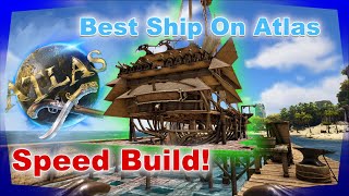 Atlas  Best Ship On Atlas SPEED BUILD Multi Role Battle Brigantine ATLAS Official [upl. by Fina]