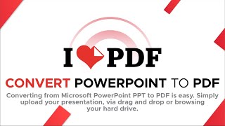 How to Convert PowerPoint File to PDF  ILOVEPDF [upl. by Alphonso7]