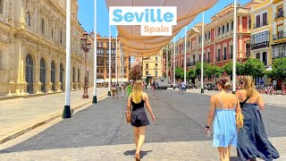 Seville Spain 🇪🇸  August 2023  4KHDR Walking Tour [upl. by Ecinnaj]