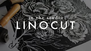 Linocut Printmaking Process  In the Studio [upl. by Edas]