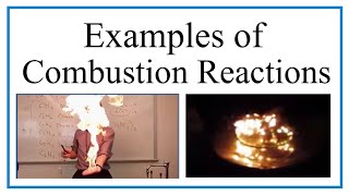 Examples of Combustion Reactions [upl. by Nylynnej]