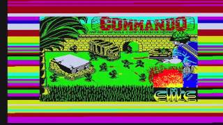 Commando  Zx Spectrum Loading amp Gameplay [upl. by Annibo221]