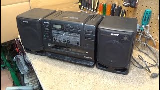 Sony CFD545 Boombox  Initial Checkout [upl. by Leakcim511]