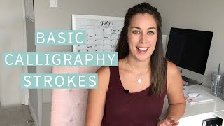 Basic Calligraphy Strokes Beginner Calligraphy 101  The Happy Ever Crafter [upl. by Wesley]