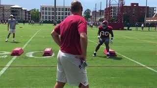 Tide Inside Linebackers Work On Tuesday [upl. by Aicnorev545]