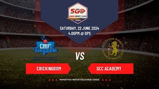 SG Under  9 Junior League SCC Academy vs Crickingdom [upl. by Lseil]