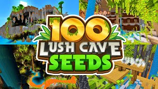 100 Minecraft Lush Cave Seeds Bedrock amp Java [upl. by Akoyin]