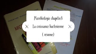 Microbiologie chapitre 3  la croissance bacterienne resume [upl. by Yrahk]