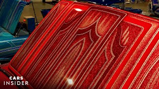 How LowRider Graphics Are Painted On Cars  Insider Cars [upl. by Htenay]