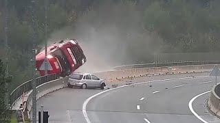 Terrible Truck Accidents Crashes Part 1  18 [upl. by Assilym619]