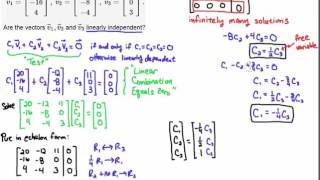 Showing Three Vectors are Linearly Dependent [upl. by Wurst]