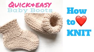 StepByStep Baby Booties Knitting Tutorial  DIY Knitting  Knitting House Square [upl. by Carolynn]